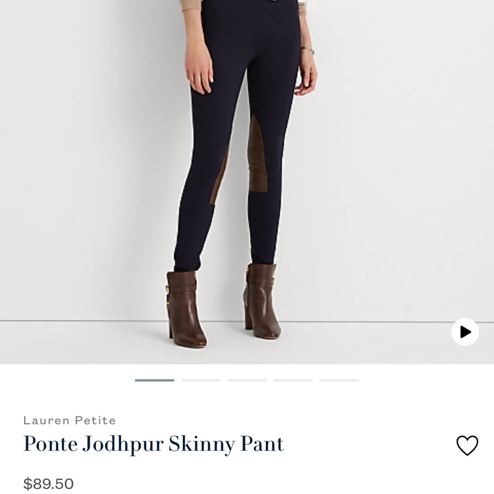 Raulf Lauren Ponte Jodhpur Skinny Pant